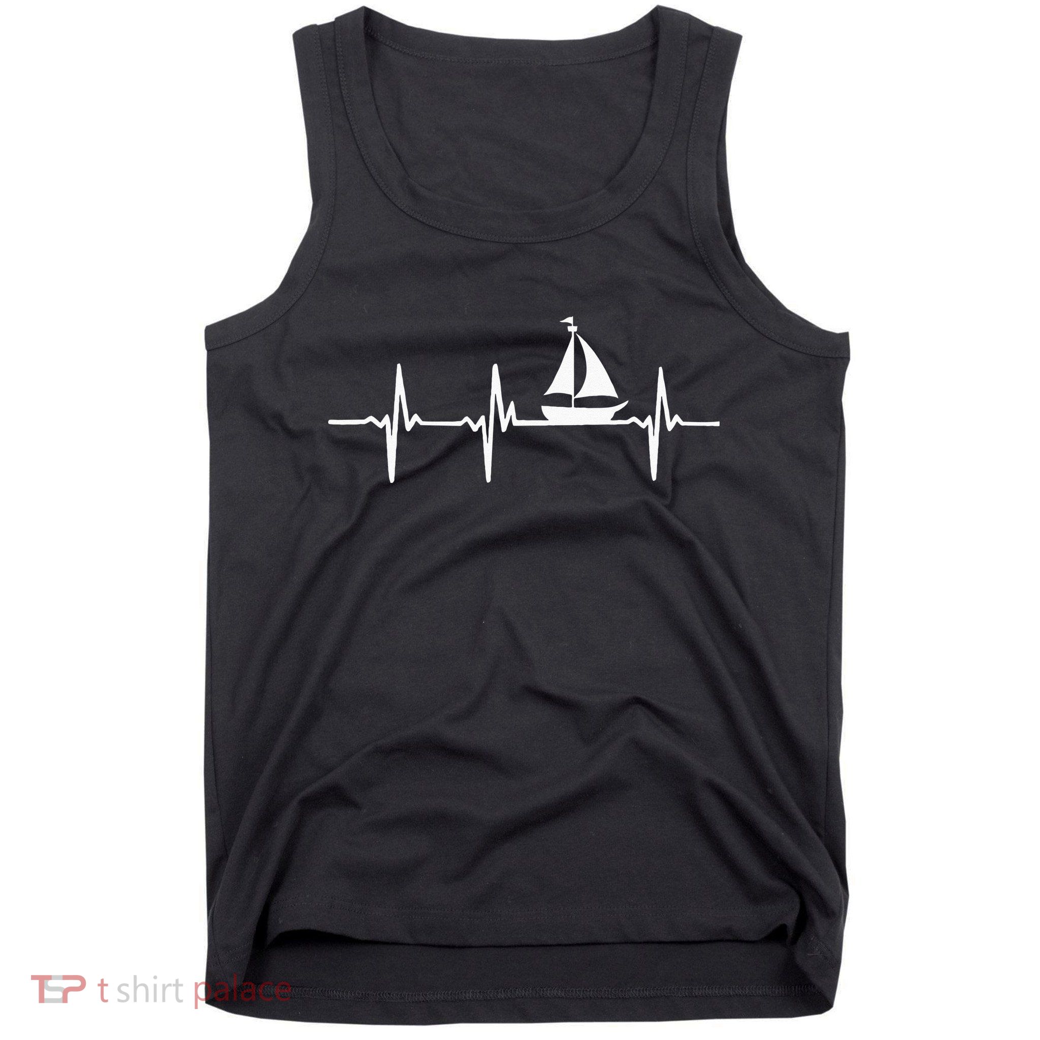 Heartbeat Sailing For Sailors With Sailboat Tank Top