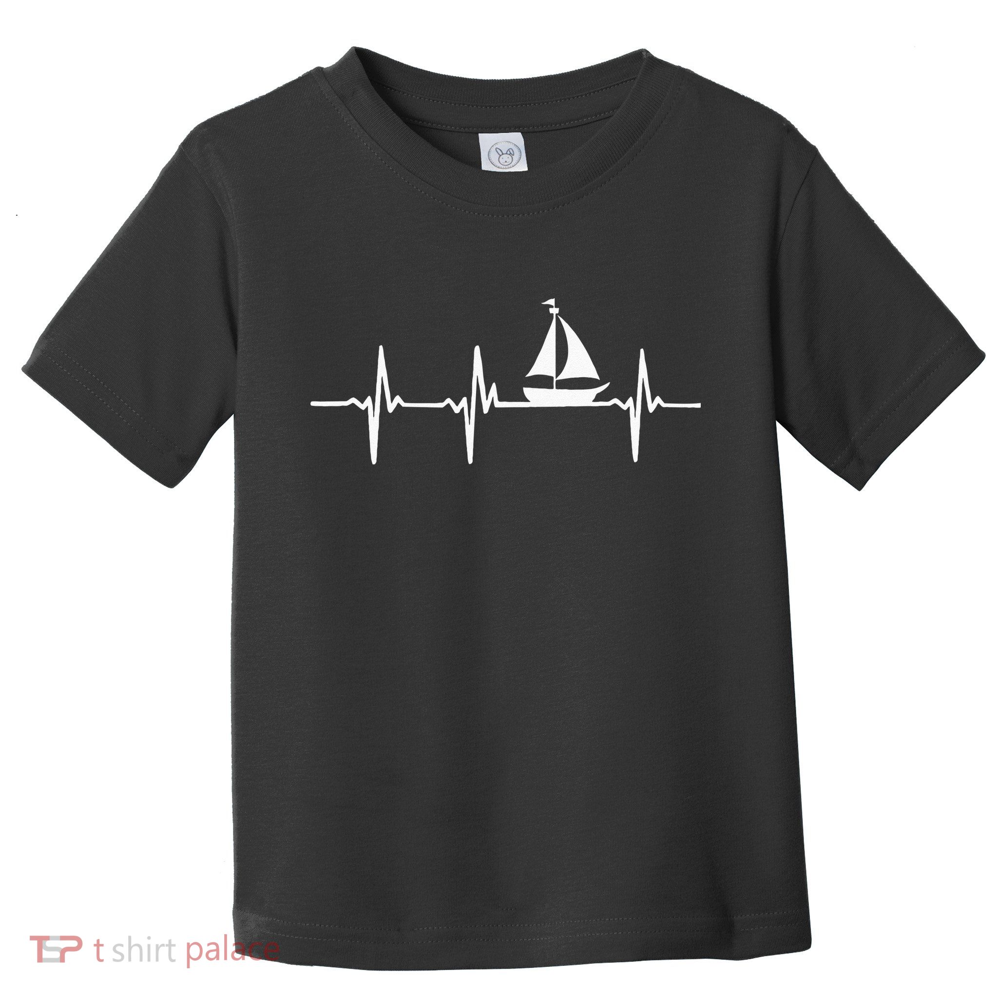 Heartbeat Sailing For Sailors With Sailboat Toddler T-Shirt