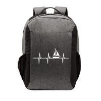 Heartbeat Sailing For Sailors With Sailboat Vector Backpack