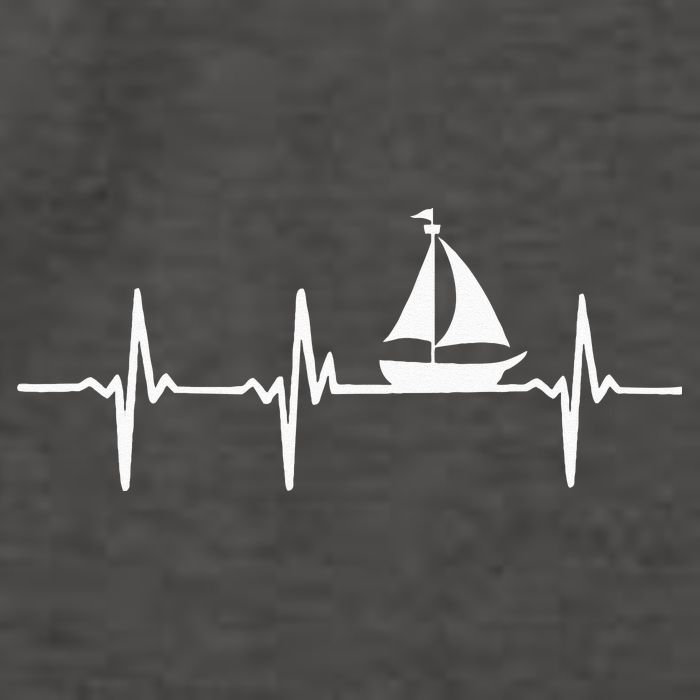 Heartbeat Sailing For Sailors With Sailboat Vector Backpack