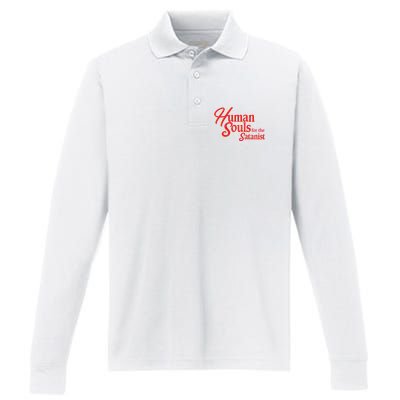 Human Souls For The Satanist Performance Long Sleeve Polo