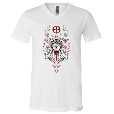 Heilung Shaman For Viking V-Neck T-Shirt