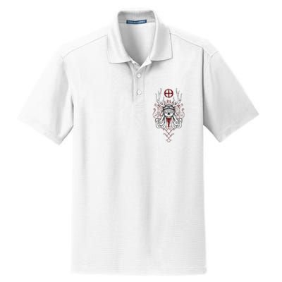 Heilung Shaman For Viking Dry Zone Grid Polo