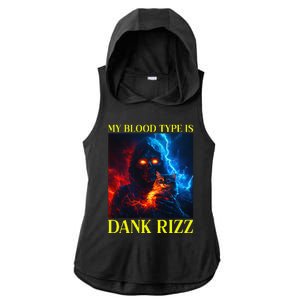 Hard Skeleton Funny Oddly Specific Dank Rizz Meme Ladies PosiCharge Tri-Blend Wicking Draft Hoodie Tank