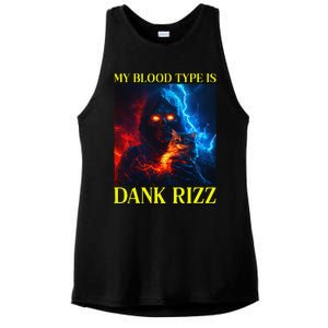 Hard Skeleton Funny Oddly Specific Dank Rizz Meme Ladies PosiCharge Tri-Blend Wicking Tank