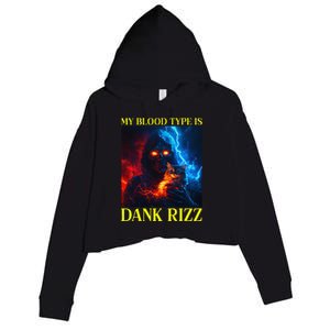 Hard Skeleton Funny Oddly Specific Dank Rizz Meme Crop Fleece Hoodie