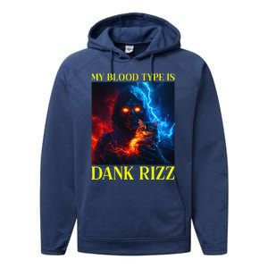 Hard Skeleton Funny Oddly Specific Dank Rizz Meme Performance Fleece Hoodie