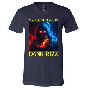 Hard Skeleton Funny Oddly Specific Dank Rizz Meme V-Neck T-Shirt