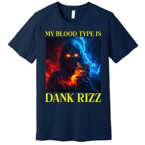 Hard Skeleton Funny Oddly Specific Dank Rizz Meme Premium T-Shirt