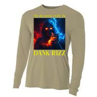 Hard Skeleton Funny Oddly Specific Dank Rizz Meme Cooling Performance Long Sleeve Crew