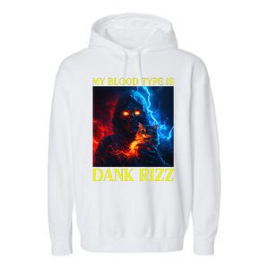 Hard Skeleton Funny Oddly Specific Dank Rizz Meme Garment-Dyed Fleece Hoodie