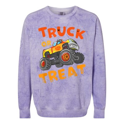 Halloween Shirt For Monster Truck Outfit For Boys Colorblast Crewneck Sweatshirt