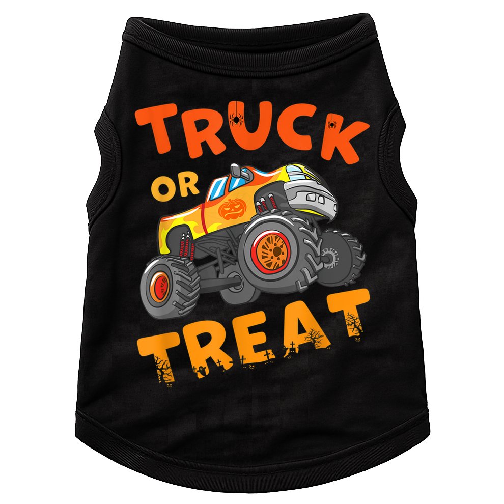 Halloween Shirt For Monster Truck Outfit For Boys Doggie Tank