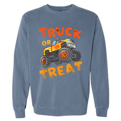 Halloween Shirt For Monster Truck Outfit For Boys Garment-Dyed Sweatshirt