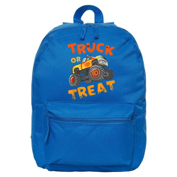 Halloween Shirt For Monster Truck Outfit For Boys 16 in Basic Backpack