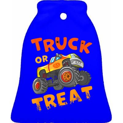 Halloween Shirt For Monster Truck Outfit For Boys Ceramic Bell Ornament