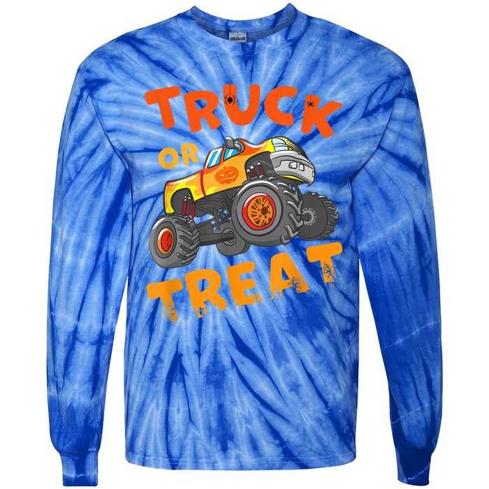 Halloween Shirt For Monster Truck Outfit For Boys Tie-Dye Long Sleeve Shirt