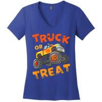 Halloween Shirt For Monster Truck Outfit For Boys Women's V-Neck T-Shirt