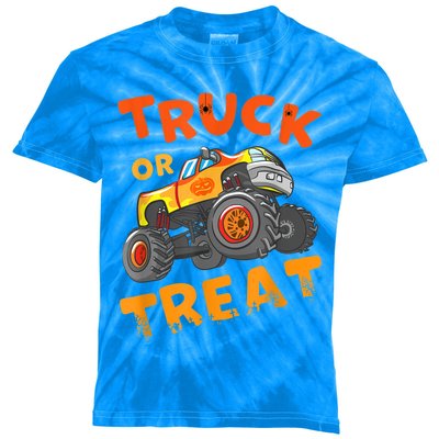 Halloween Shirt For Monster Truck Outfit For Boys Kids Tie-Dye T-Shirt