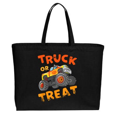 Halloween Shirt For Monster Truck Outfit For Boys Cotton Canvas Jumbo Tote