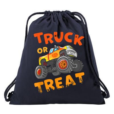 Halloween Shirt For Monster Truck Outfit For Boys Drawstring Bag