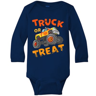 Halloween Shirt For Monster Truck Outfit For Boys Baby Long Sleeve Bodysuit