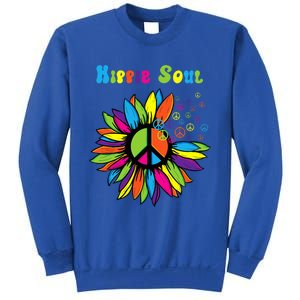 Hippie Soul Funny Peace Sign Daisy Flower Hippies Art Lovers Sweatshirt