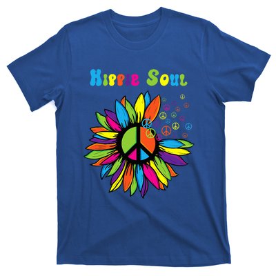 Hippie Soul Funny Peace Sign Daisy Flower Hippies Art Lovers T-Shirt