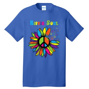 Hippie Soul Funny Peace Sign Daisy Flower Hippies Art Lovers Tall T-Shirt