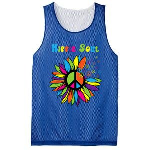 Hippie Soul Funny Peace Sign Daisy Flower Hippies Art Lovers Mesh Reversible Basketball Jersey Tank