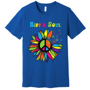 Hippie Soul Funny Peace Sign Daisy Flower Hippies Art Lovers Premium T-Shirt