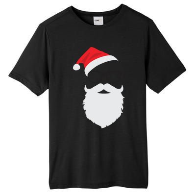 Hipster Santa Face With Hat Beard And Glasses Christmas Cool Gift Tall Fusion ChromaSoft Performance T-Shirt