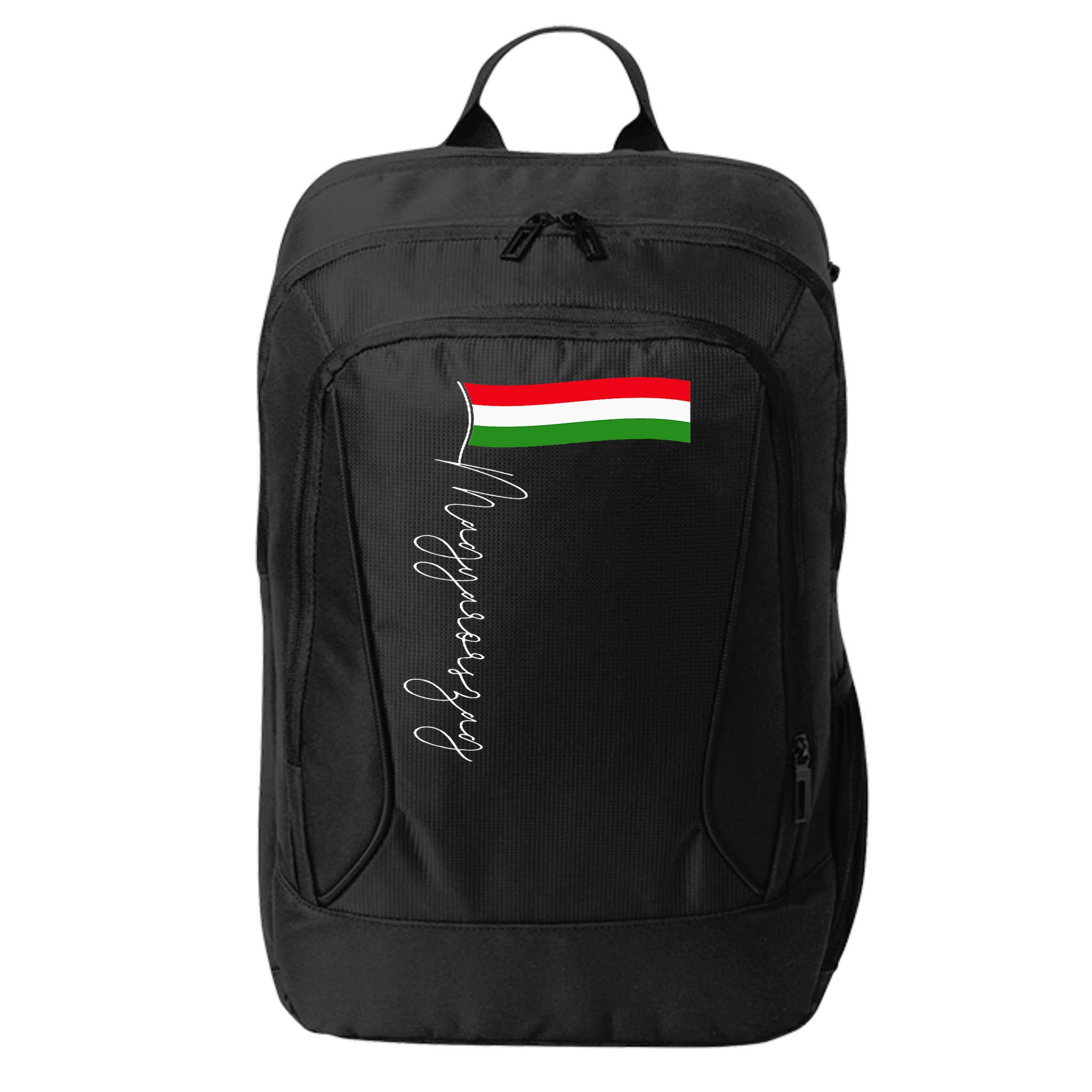 Hungary Signature Flag Pole  Patriotic Hungarian Flag City Backpack