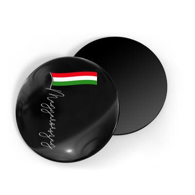 Hungary Signature Flag Pole  Patriotic Hungarian Flag Magnet