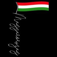 Hungary Signature Flag Pole  Patriotic Hungarian Flag Poster