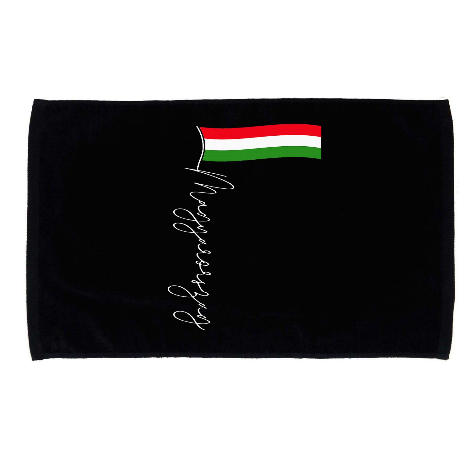 Hungary Signature Flag Pole  Patriotic Hungarian Flag Microfiber Hand Towel
