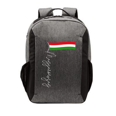 Hungary Signature Flag Pole  Patriotic Hungarian Flag Vector Backpack