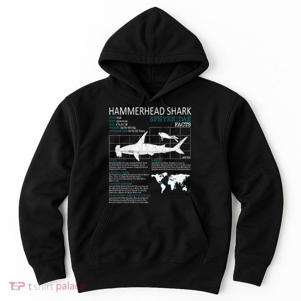 Hammerhead Shark Facts Shark Funny Lover Gift Hoodie