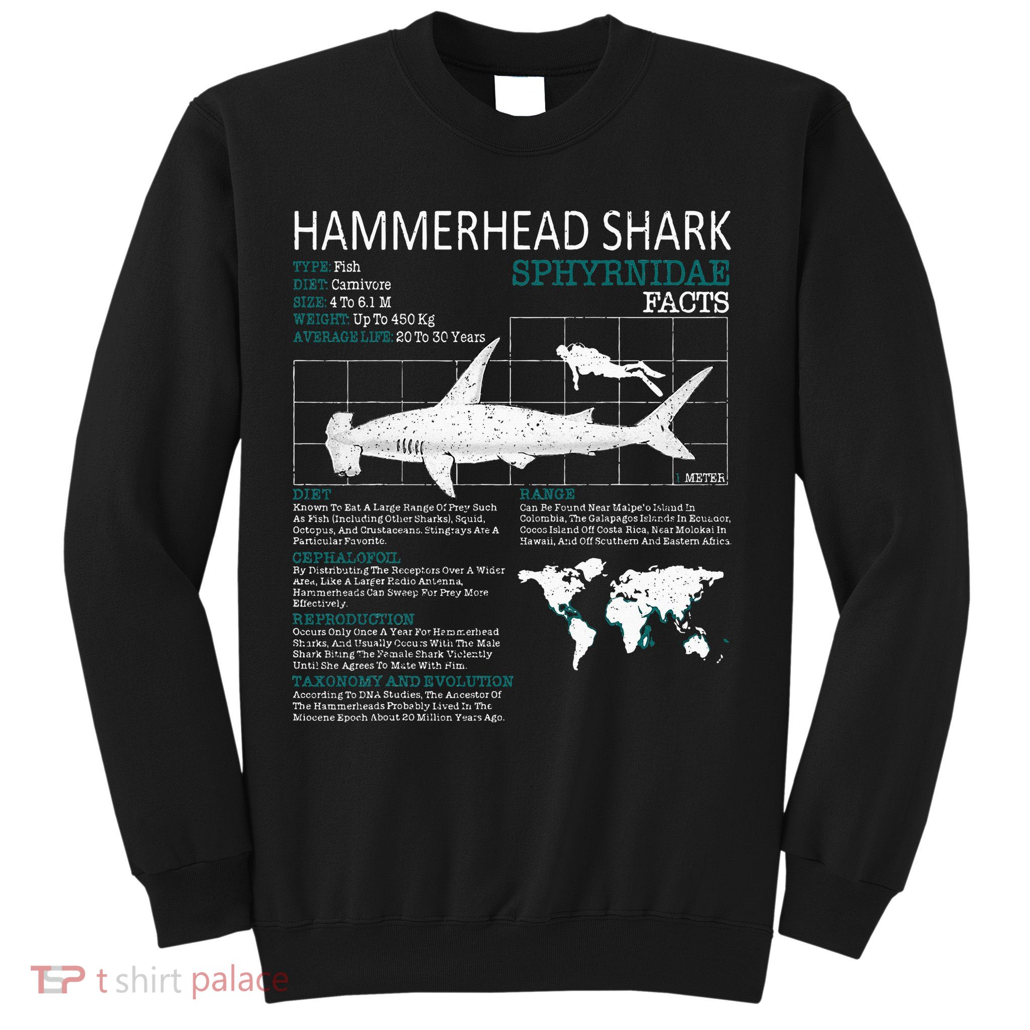 Hammerhead Shark Facts Shark Funny Lover Gift Sweatshirt