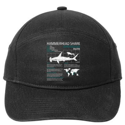 Hammerhead Shark Facts Shark Funny Lover Gift 7-Panel Snapback Hat