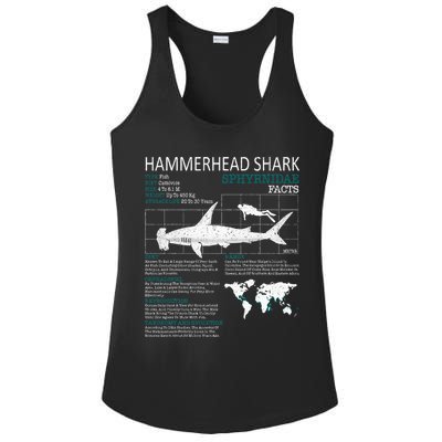 Hammerhead Shark Facts Shark Funny Lover Gift Ladies PosiCharge Competitor Racerback Tank