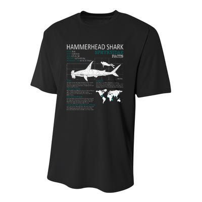 Hammerhead Shark Facts Shark Funny Lover Gift Youth Performance Sprint T-Shirt