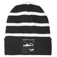 Hammerhead Shark Facts Shark Funny Lover Gift Striped Beanie with Solid Band