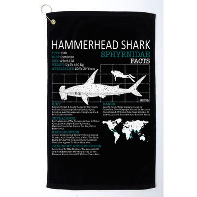 Hammerhead Shark Facts Shark Funny Lover Gift Golf Towel