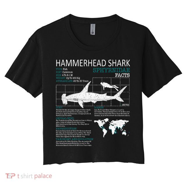 Hammerhead Shark Facts Shark Funny Lover Gift Crop Top