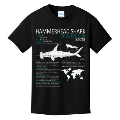 Hammerhead Shark Facts Shark Funny Lover Gift Kids T-Shirt