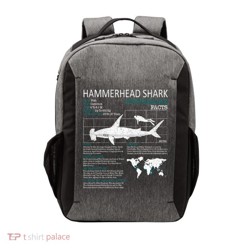 Hammerhead Shark Facts Shark Funny Lover Gift Vector Backpack
