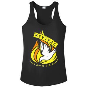 Holy SpiritS Fire Of Revival Is Here Christian Ladies PosiCharge Competitor Racerback Tank