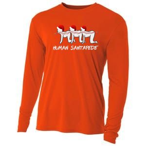 Hu Santapede Funny Santa Claus Christmas Holiday Humor Cute Gift Cooling Performance Long Sleeve Crew