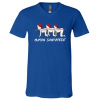 Hu Santapede Funny Santa Claus Christmas Holiday Humor Cute Gift V-Neck T-Shirt